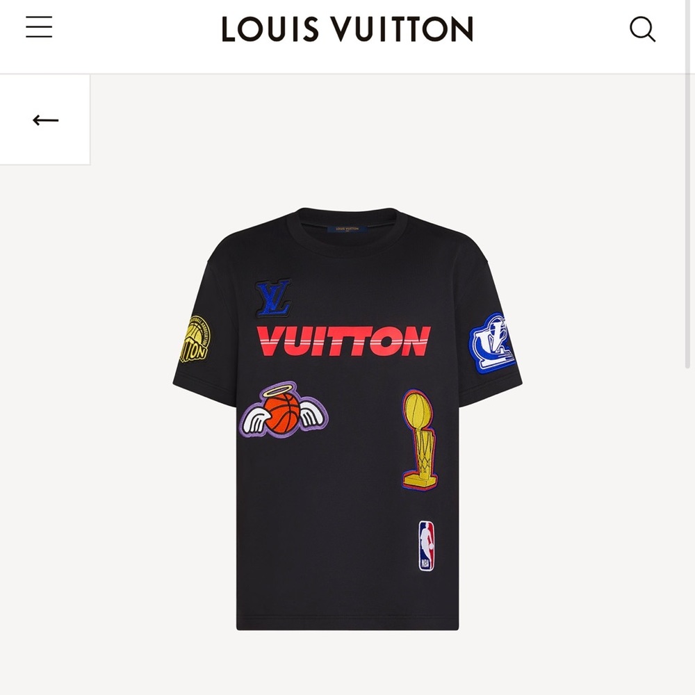 Louis Vuitton NBA shirt black size M